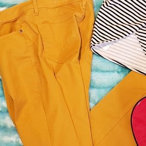 Mustard color jeans